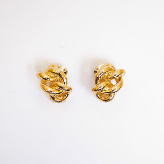 Christian Dior Vintage Link Golden Clip-on Earrings