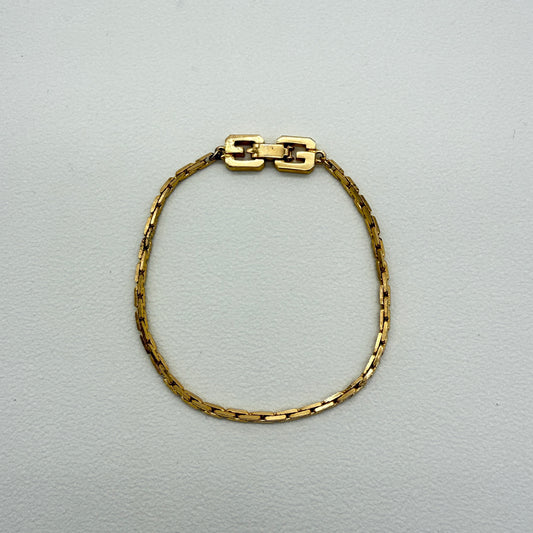 Givenchy Vintage GG Logo Golden Bracelet