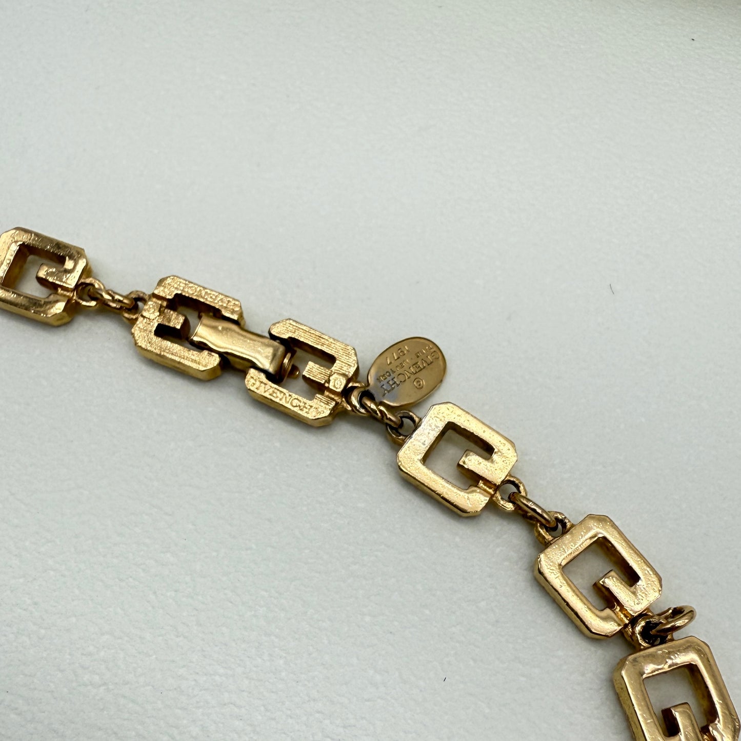Givenchy Vintage G Logo Golden Long Necklace