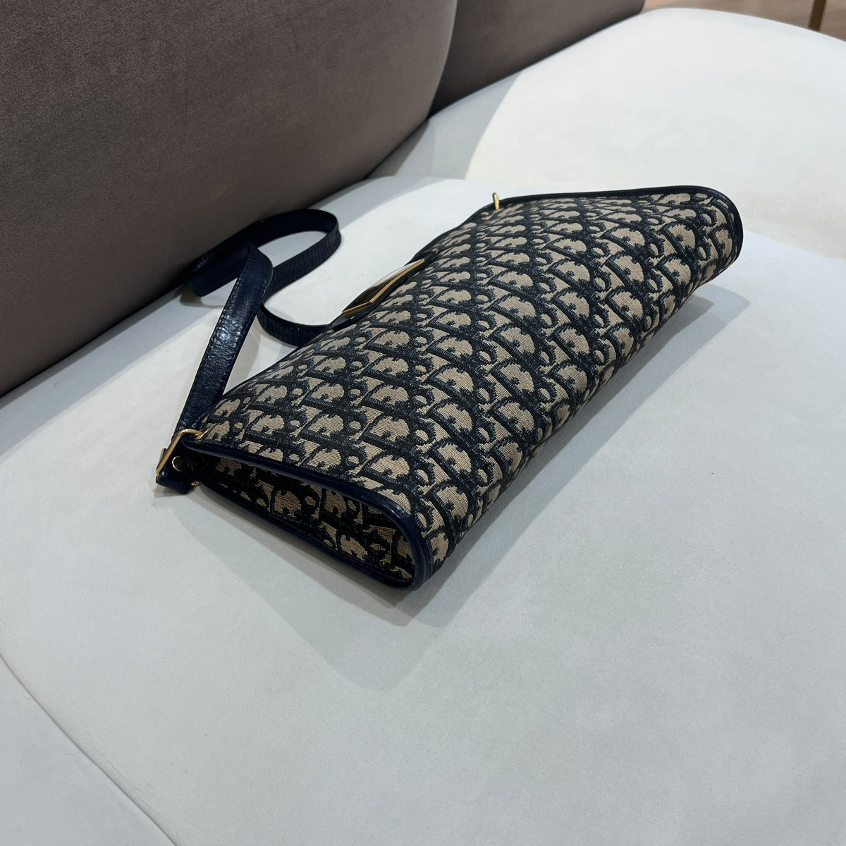 Christian Dior Vintage Trotter Monogram Canvas Shoulder Bag