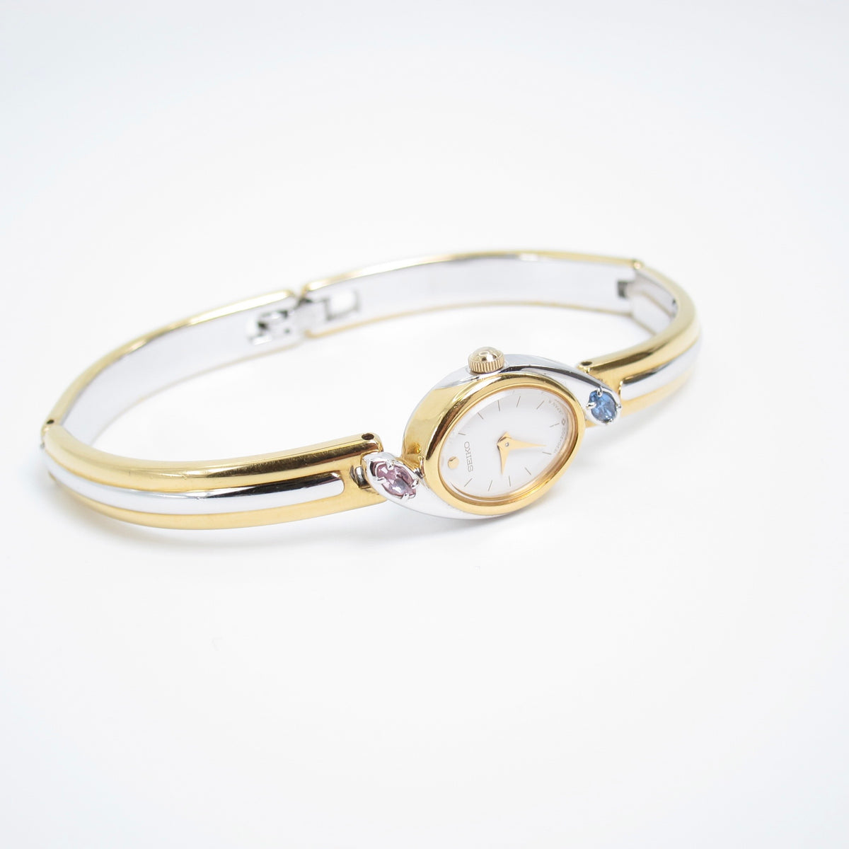 Seiko Vintage Gemstone Two Tone Bangle Watch