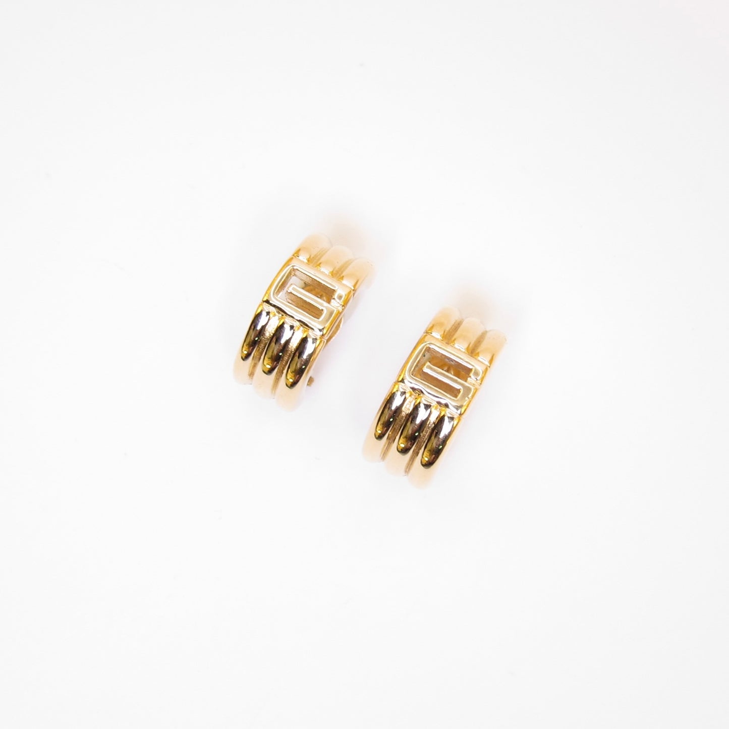 Givenchy Vintage G Logo Golden Clip-on Earrings