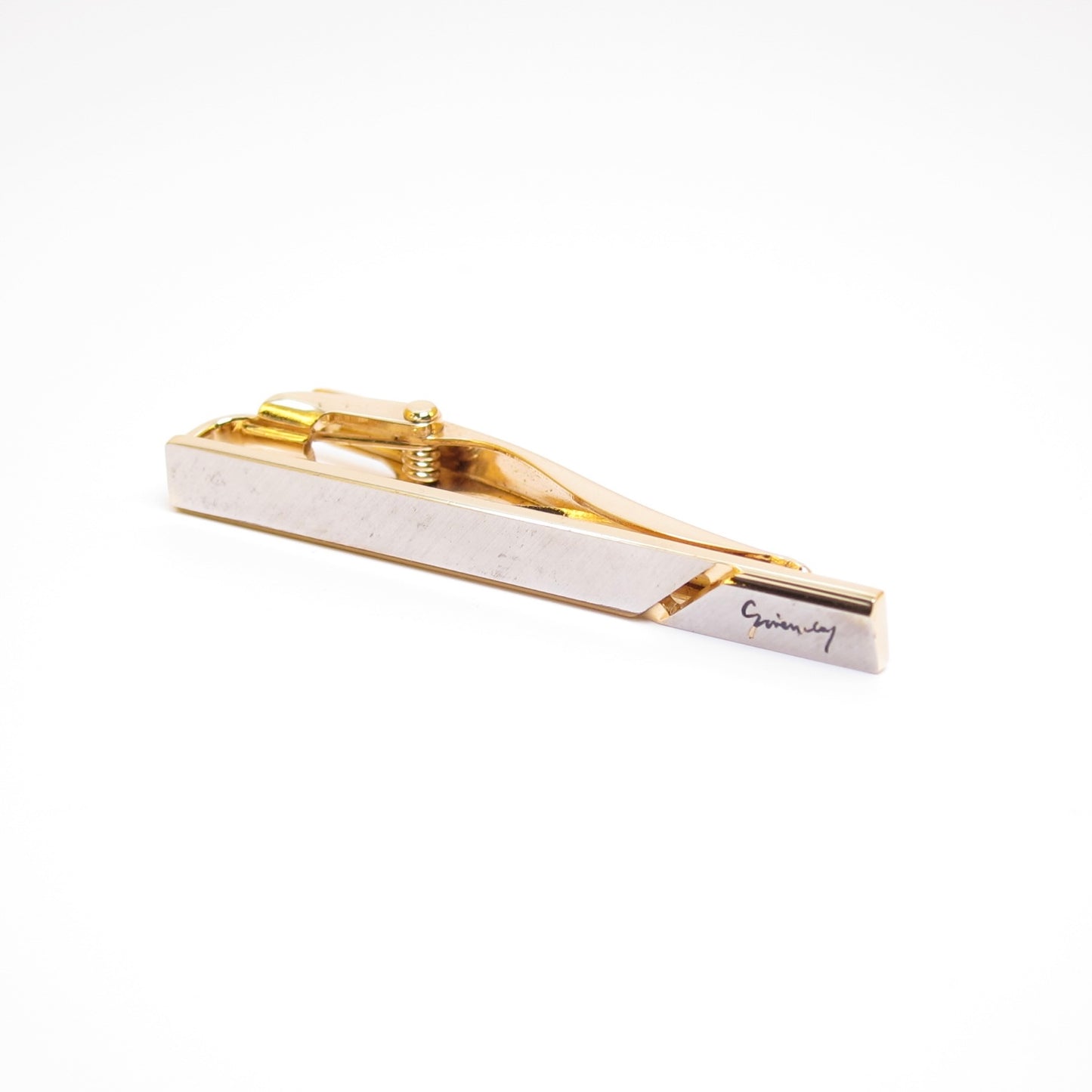 Givenchy Vintage Givenchy Logo Two Tone Tie Clip