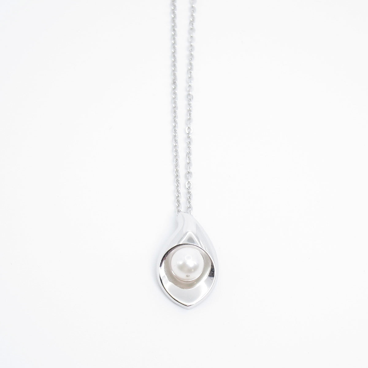 Tasaki Vintage Silver Teardrop Pearl Necklace