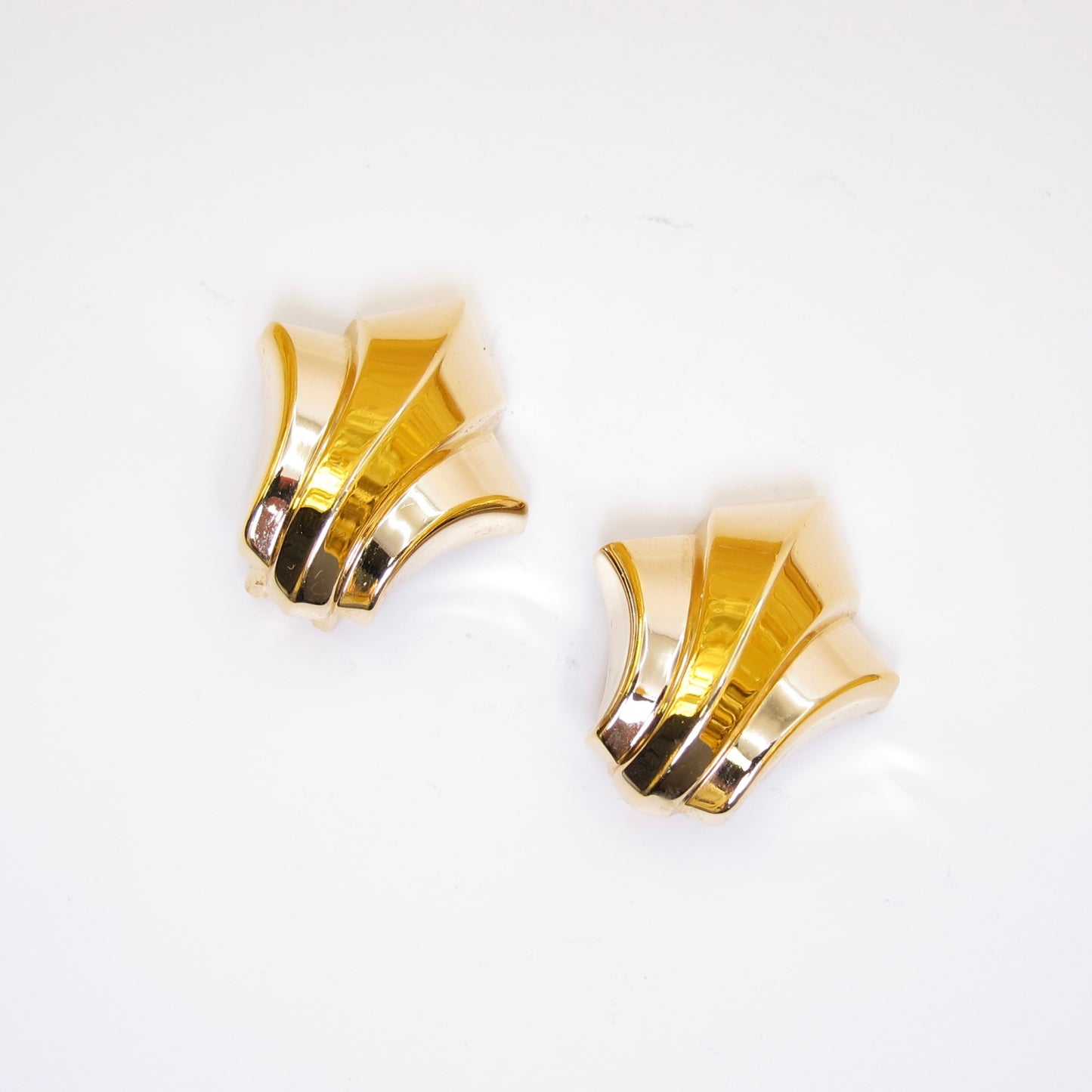 Christian Dior Vintage Stylish Golden Clip-on Earrings