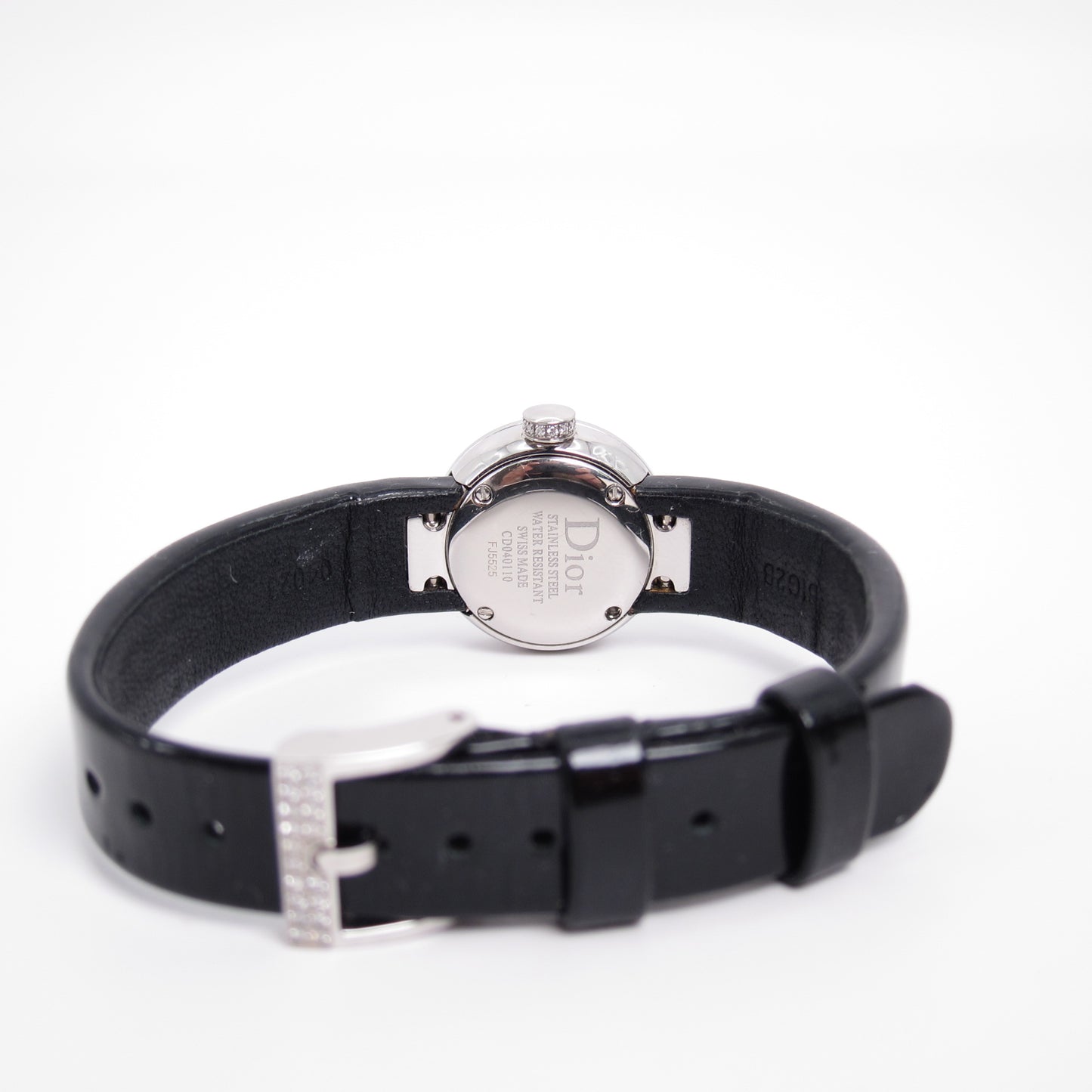Christian Dior Vintage La Mini D De Dior Diamond and Black Shell Pearl Face Watch