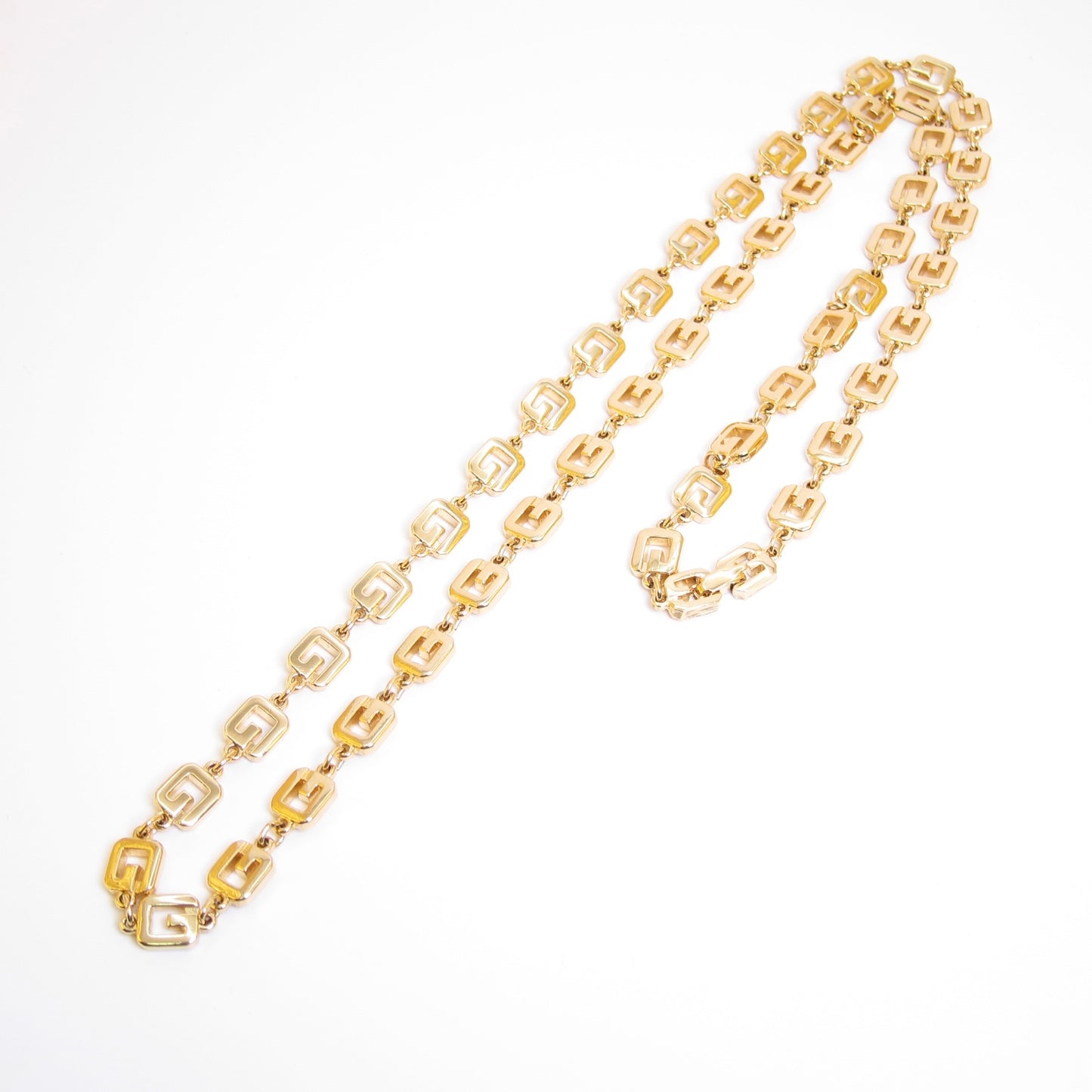Givenchy Vintage G Logo Golden Long Necklace