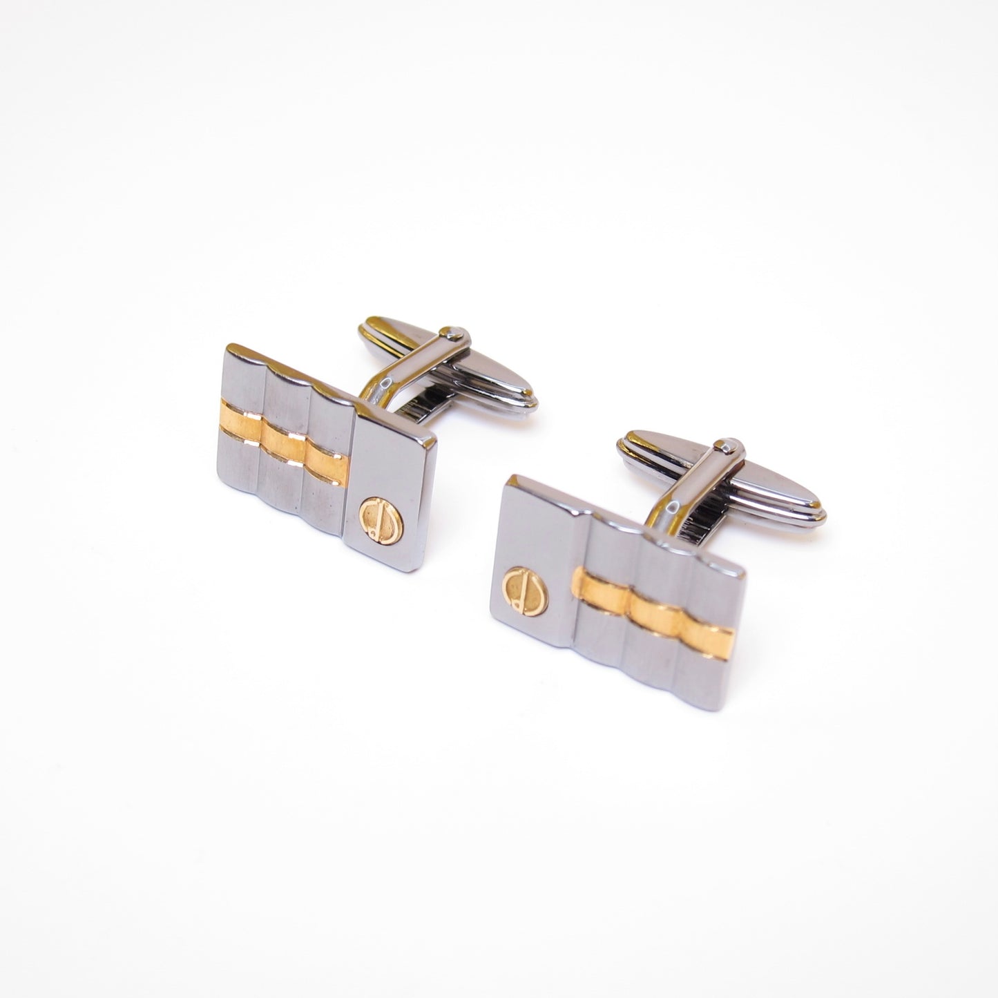 Dunhill Vintage D Logo Two Tone Cufflinks