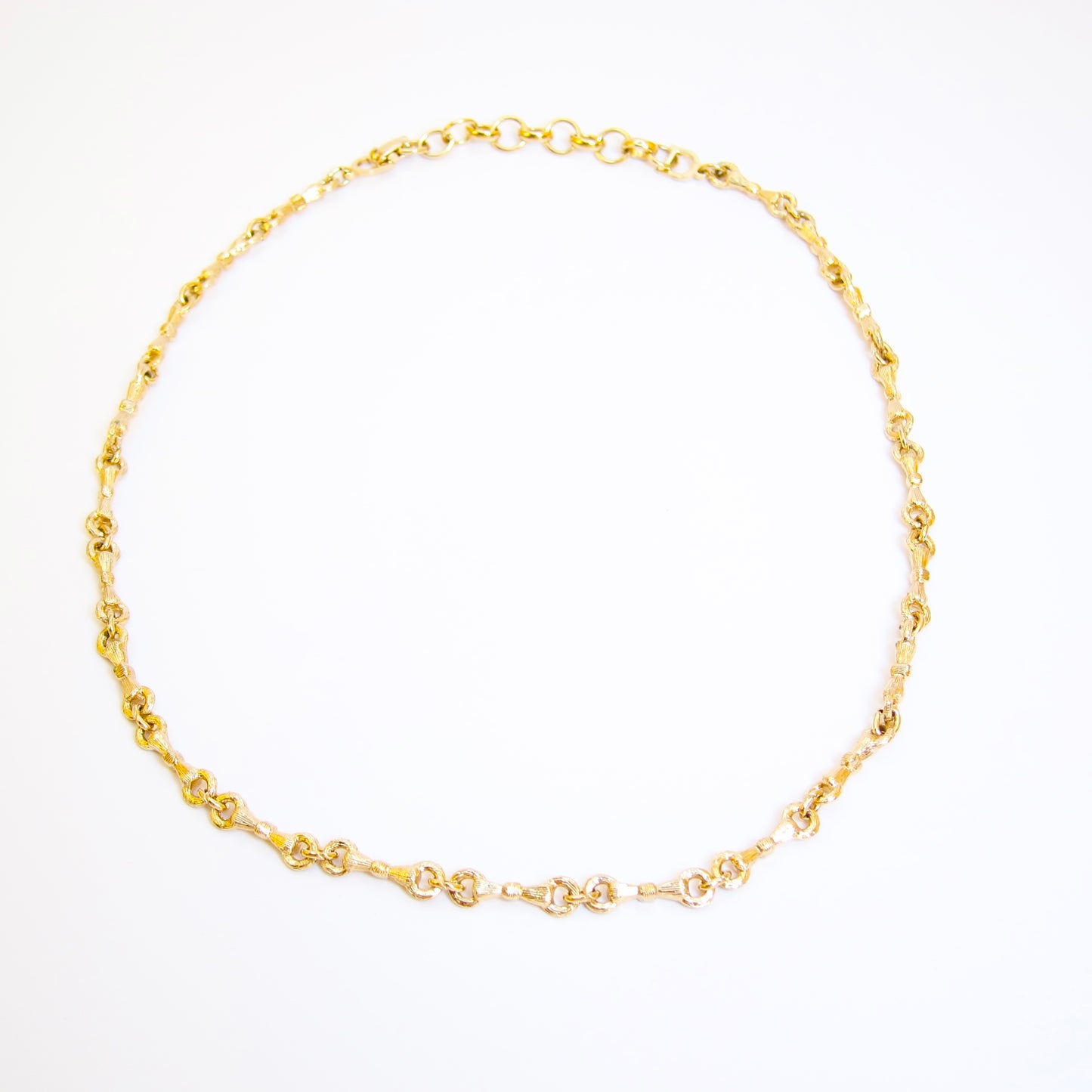 Christian Dior Vintage Ribbon Motif Golden Necklace