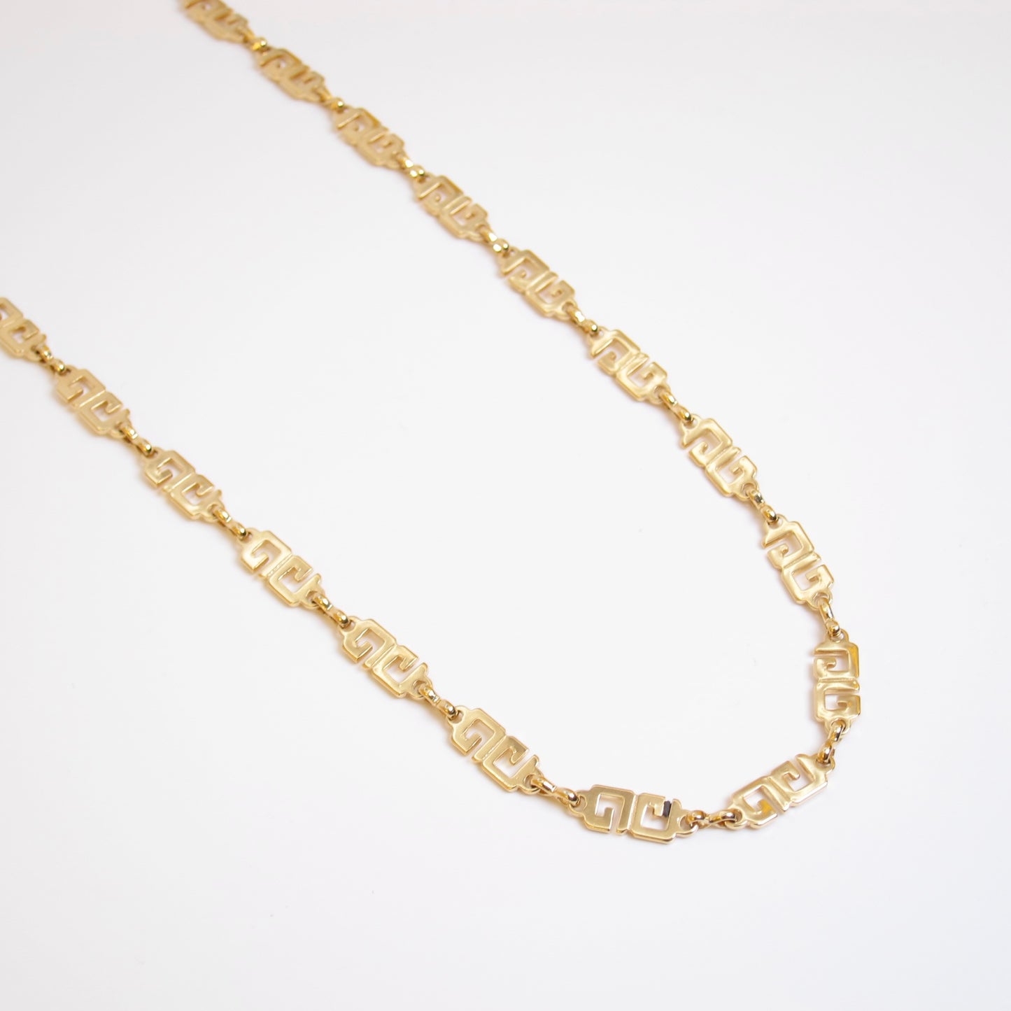 Givenchy Vintage GG Logo Golden Long Necklace