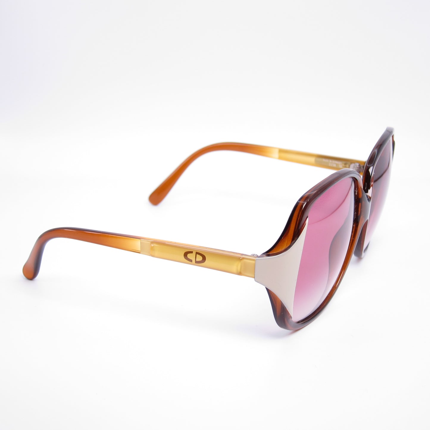 Christian Dior Vintage CD Logo Oversized Optyl & Merlot Gradient Sunglasses