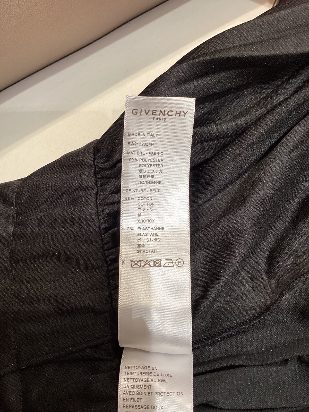 Givenchy Vintage Black Cotton Short Sleeve Dress