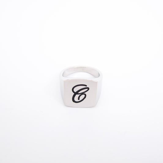Chloe Vintage C Logo Silver Ring #13.5