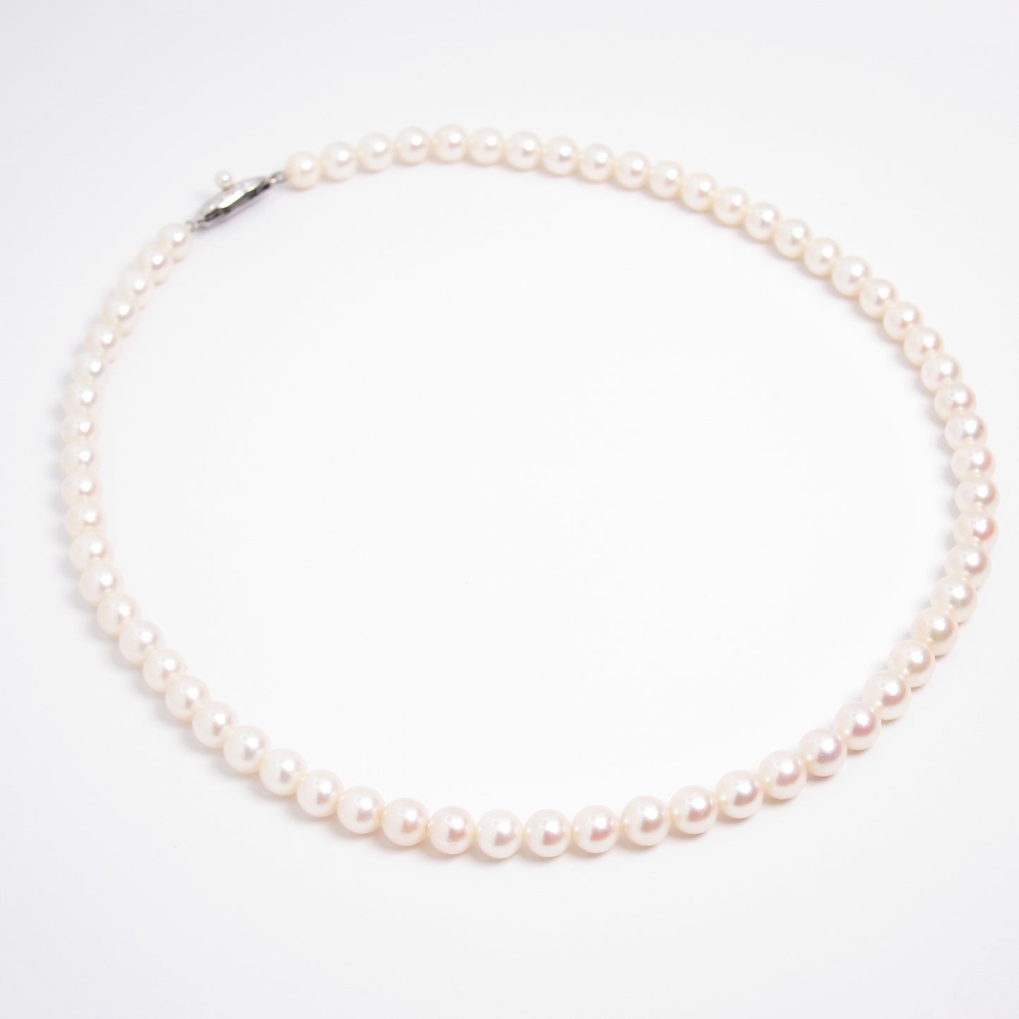 Tasaki Vintage Akoya Pearl with 14K White Gold Clasp Necklace