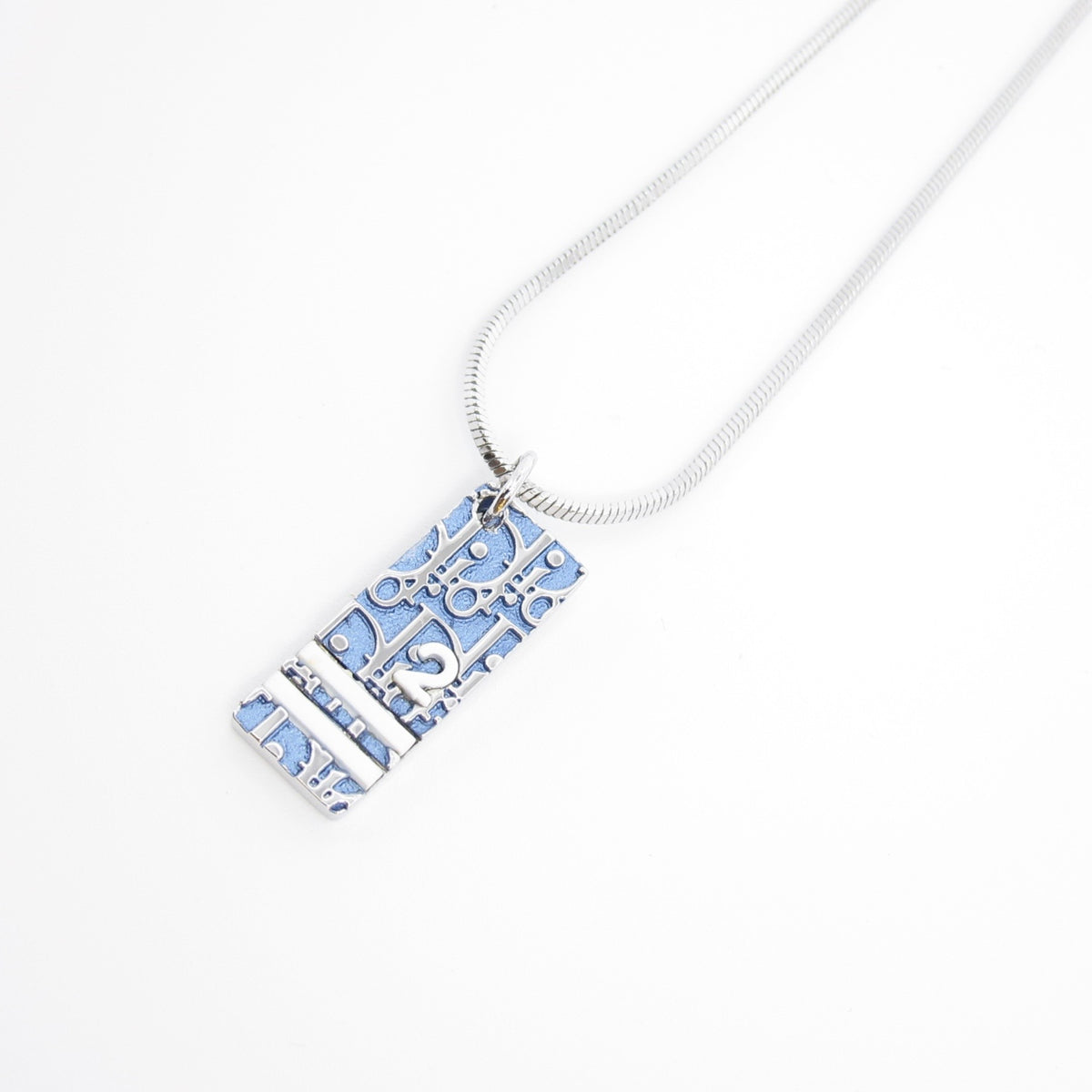 Christian Dior Vintage Blue Trotter Pendant Necklace