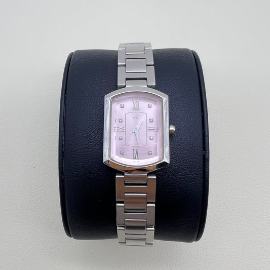 4℃ Vintage Pink Face Stainless Steel Ladies Watch　