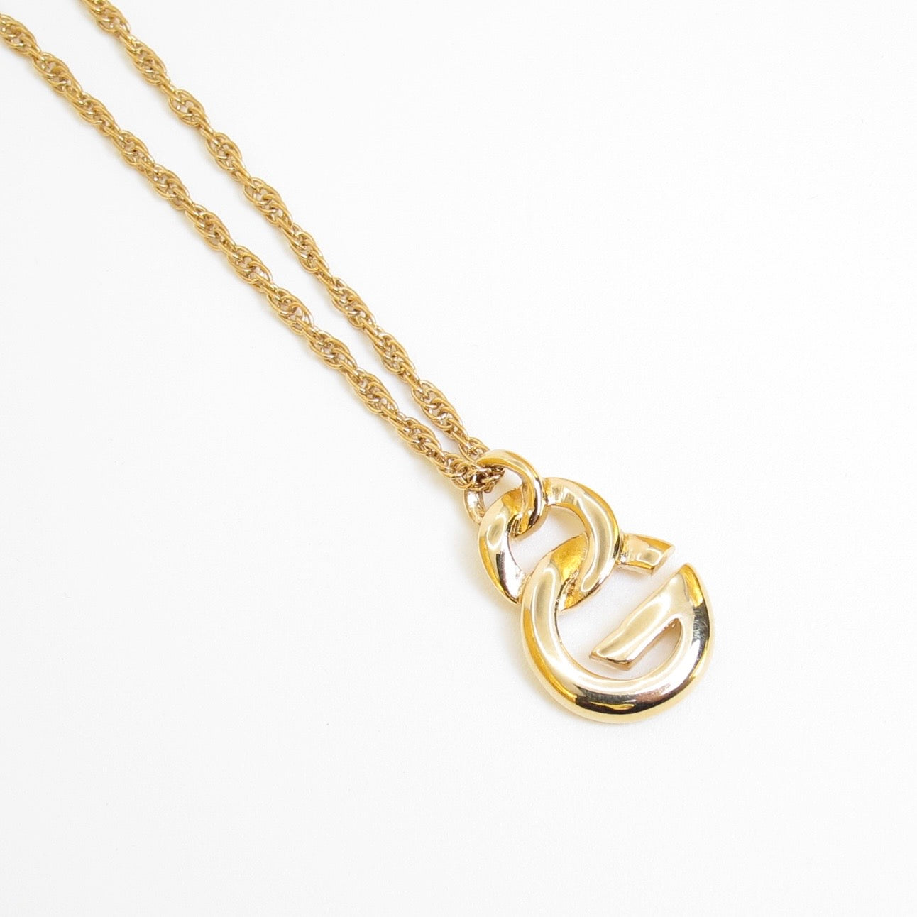 Givenchy Vintage Sculpted G Pendant Necklace