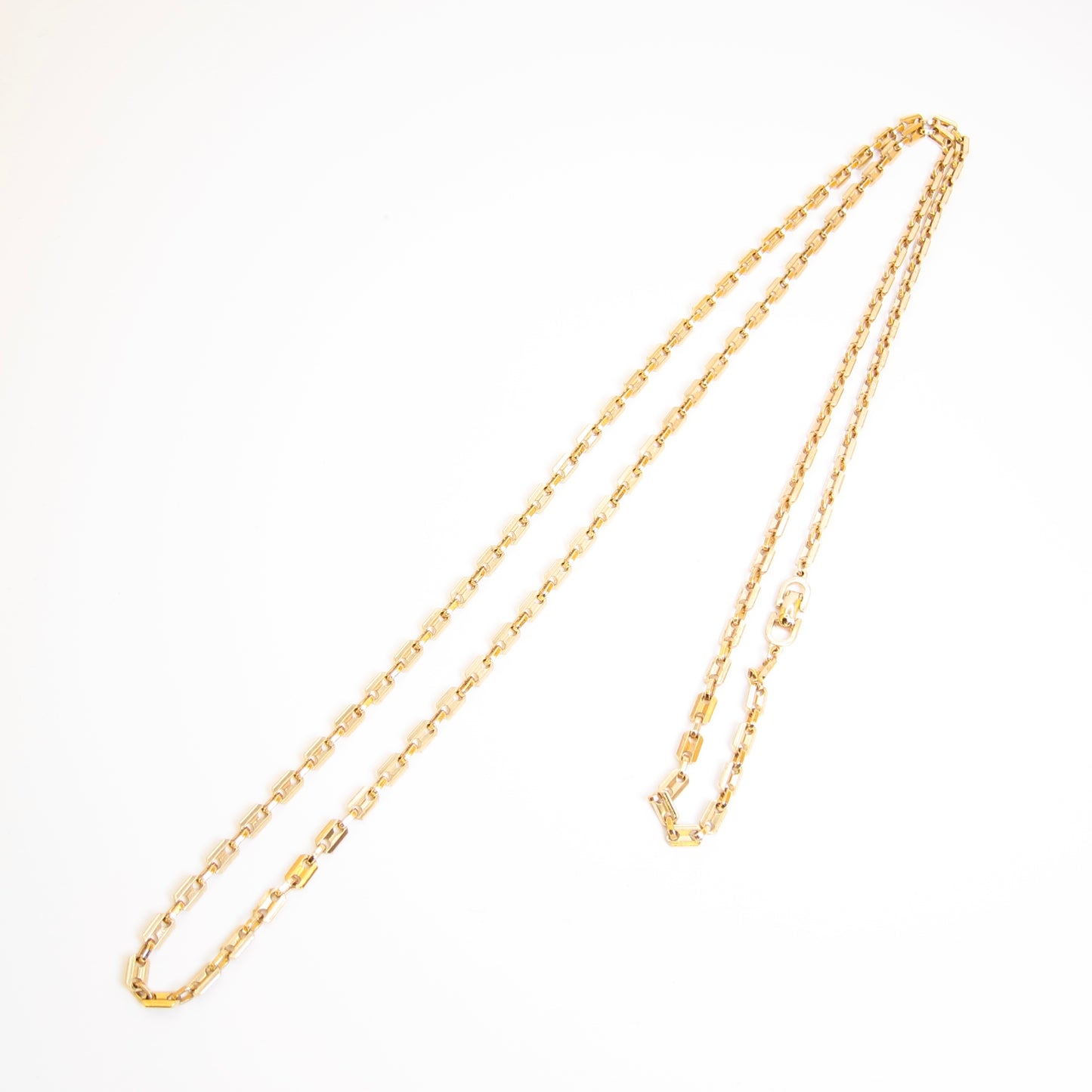 Christian Dior Vintage Stylish Golden Long Chain Necklace