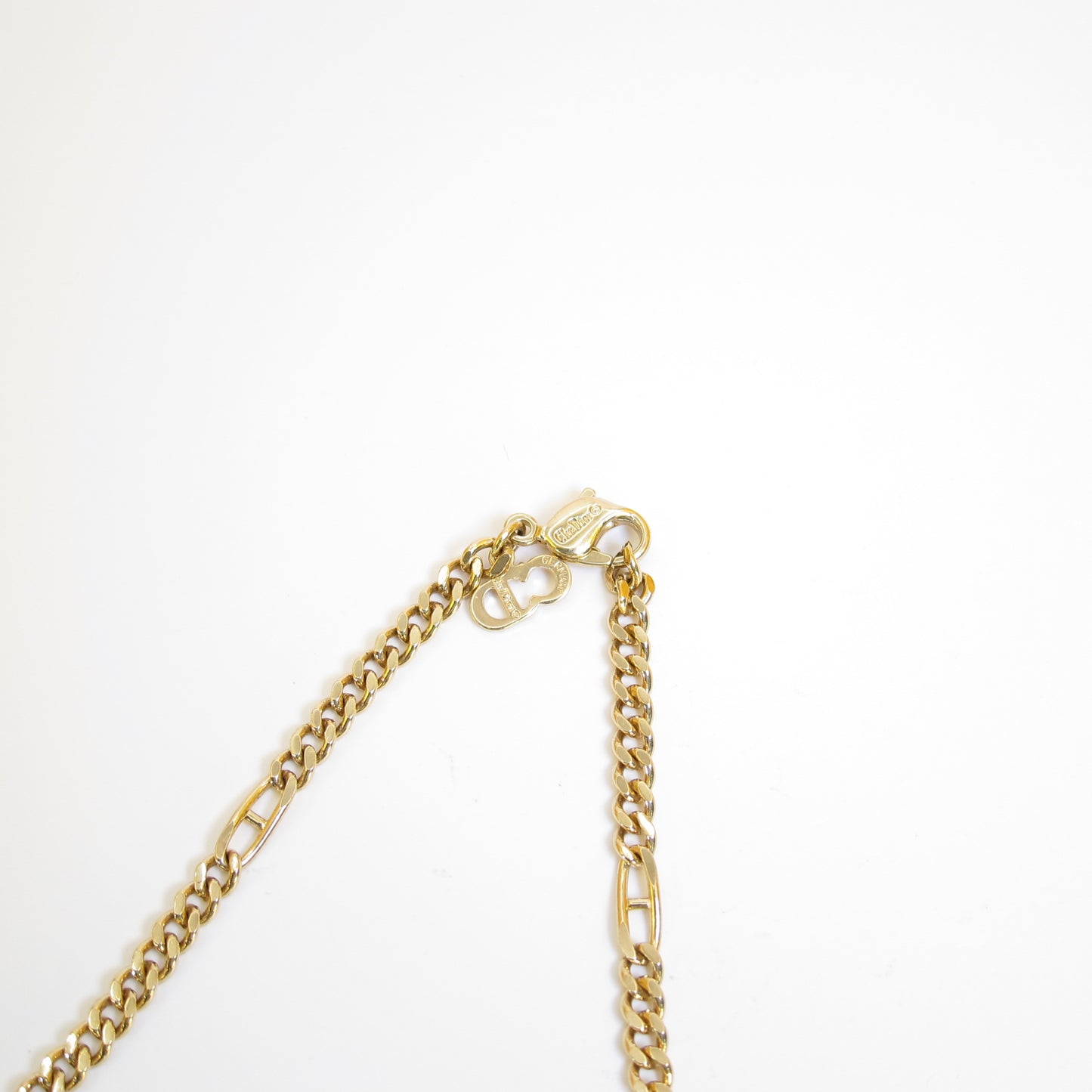 Christian Dior Vintage Stylish Golden Chain Necklace
