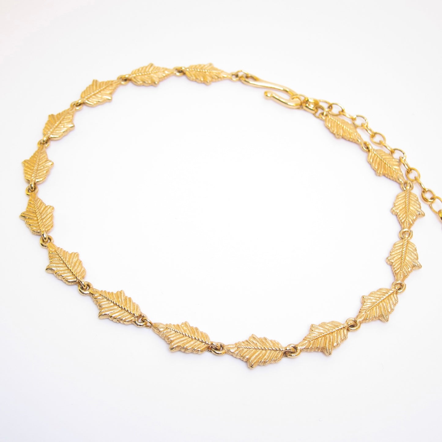 Givenchy Vintage Leaf Motif Golden Necklace