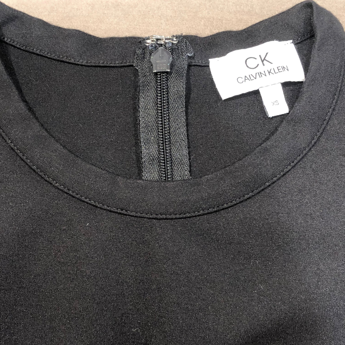 CALVIN KLEIN Black Asymmetric Wrap-waist Dress