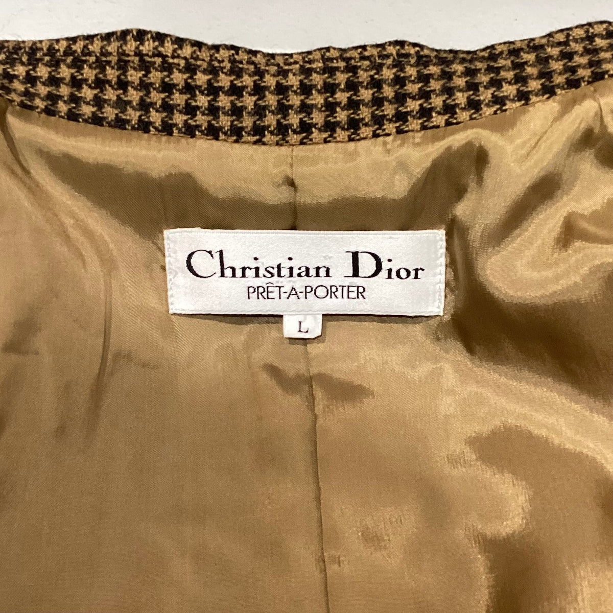 Christian Dior Vintage Brown Top and Bottom Setup Suit