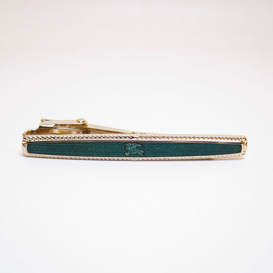 Burberry Vintage House Knight Green and Golden Tie Clip