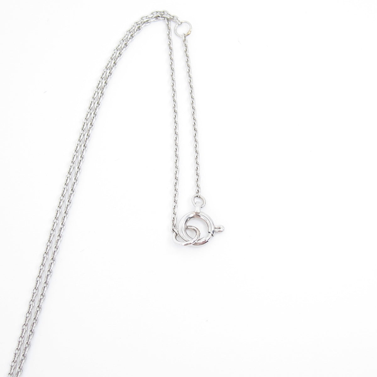 Christian Dior Vintage Pt900 Circle Pendant with Diamond Necklace