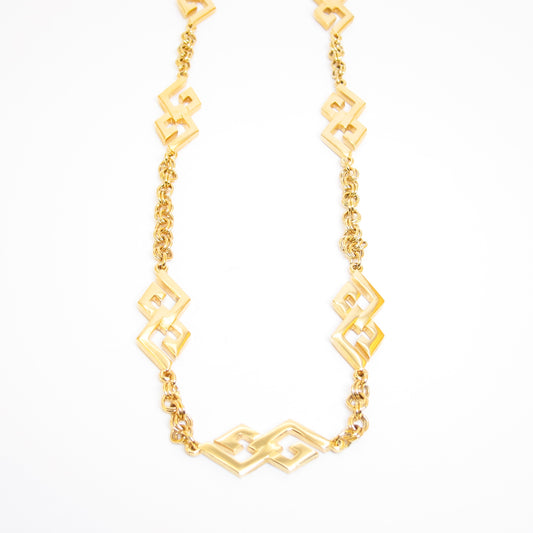Givenchy Vintage GG Logo Golden Long Necklace