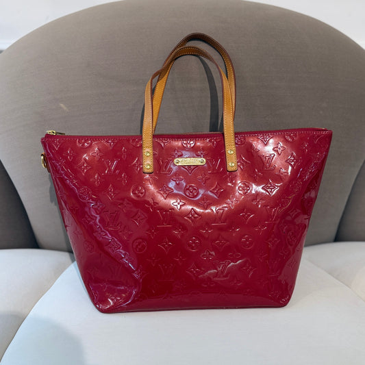 Louis Vuitton Vintage Vernis Bellevue Gm Pomme D’amour Patent Tote Bag