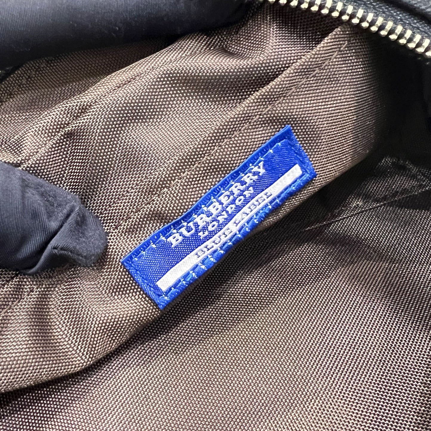 Burberry Blue Label Vintage Black Canvas Slim Shoulder Bag