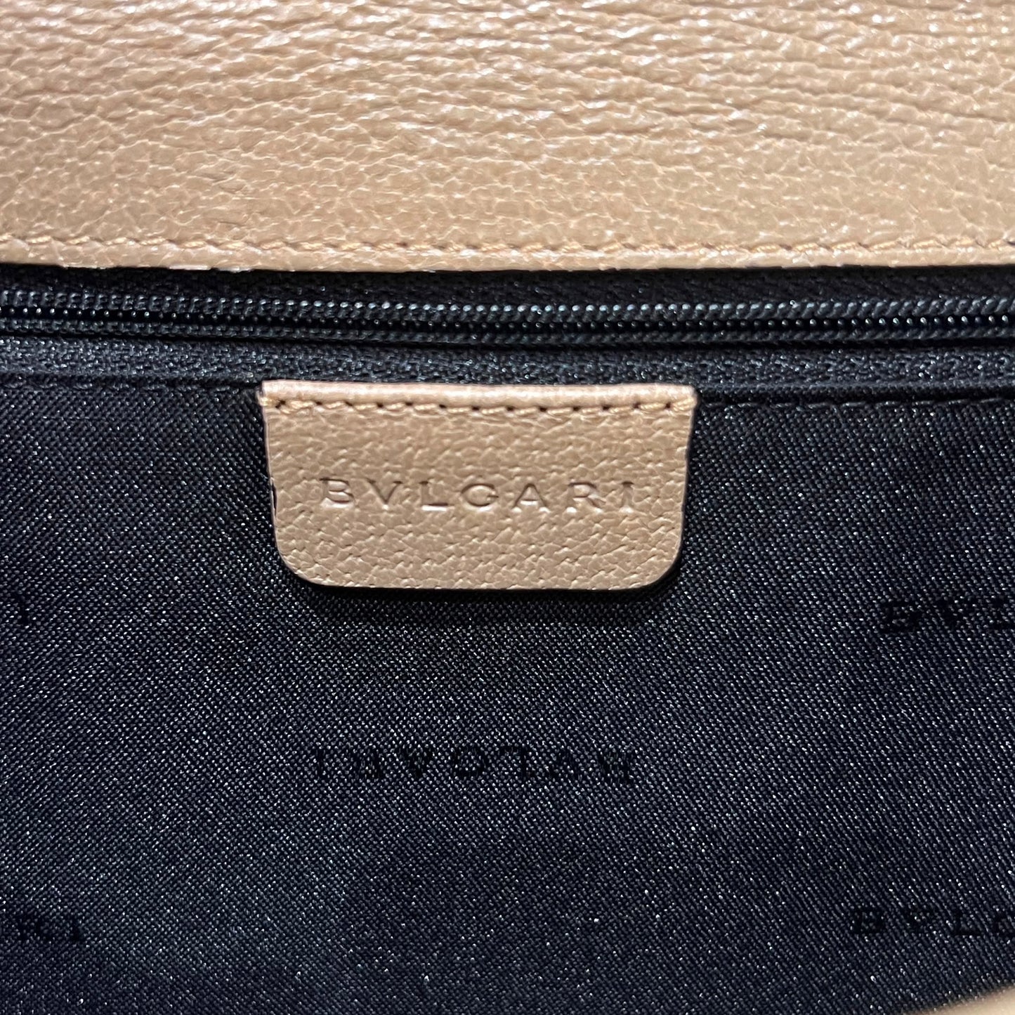 Bvlgari Vintage Grained Leather Shoulder Bag