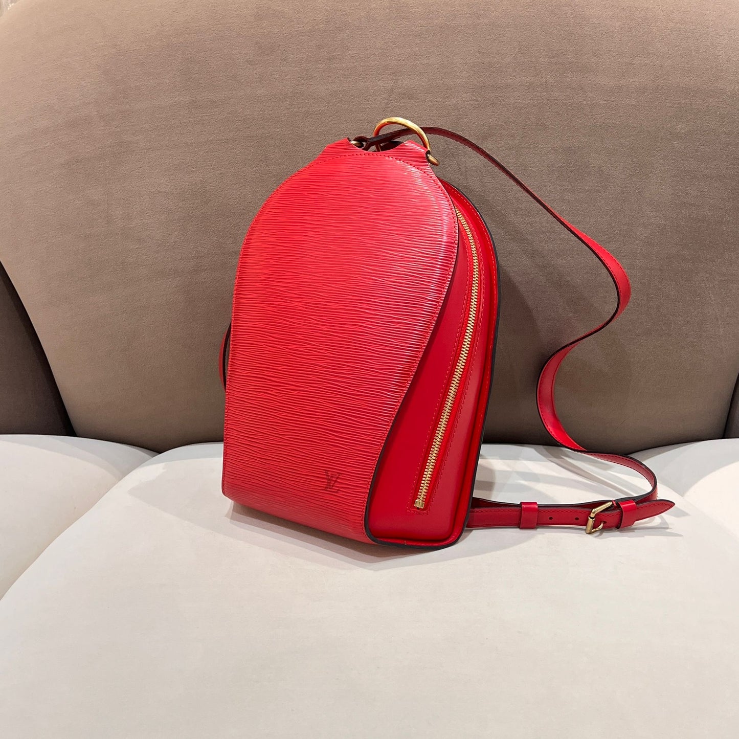 Louis Vuitton Vintage Epi Mabillon Castilian Red Backpack