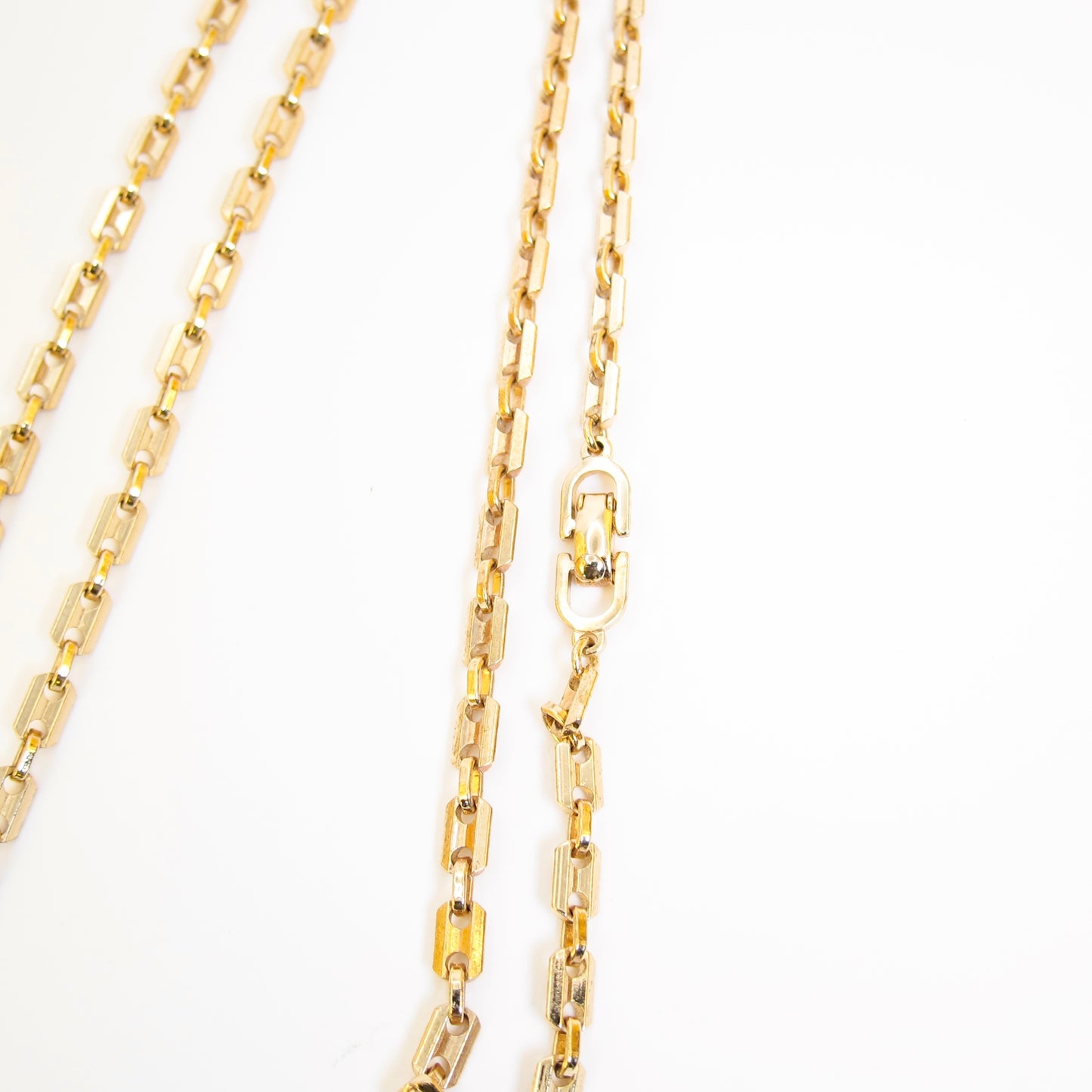 Christian Dior Vintage Stylish Golden Long Chain Necklace