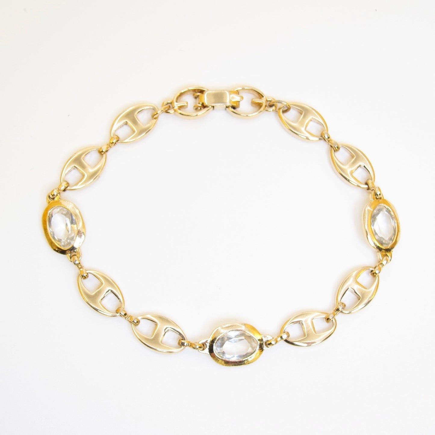 Givenchy Vintage Crystal Link Bracelet
