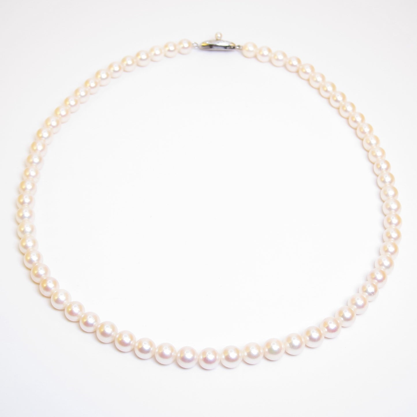 Tasaki Vintage Akoya Pearl with 14K White Gold Clasp Necklace