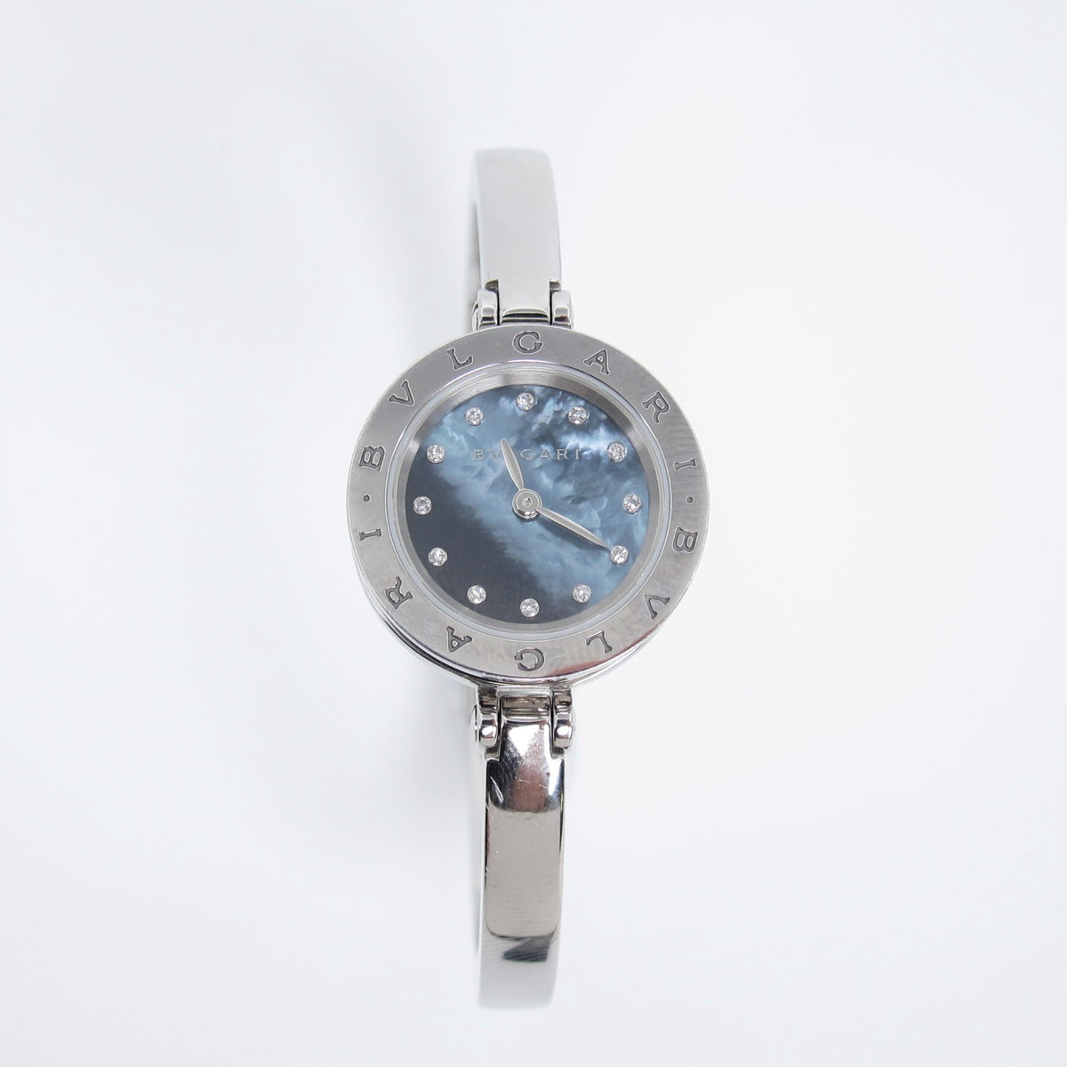 Bvlgari Vintage B.Zero 1 Black Shell Pearl with Diamond Dial Bangle Watch