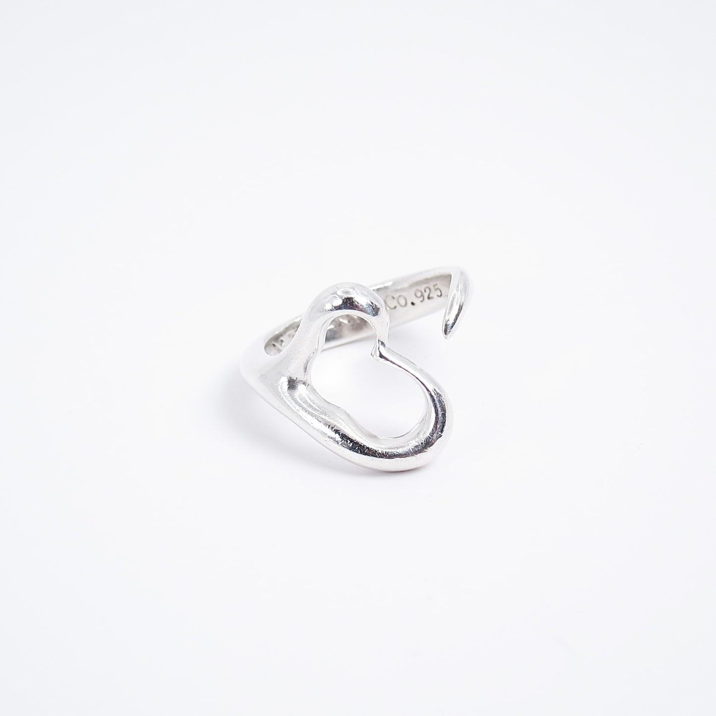 Tiffany Vintage Open Heart 925 Silver Ring