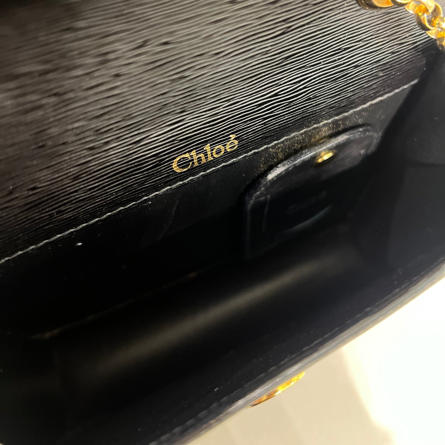 Chloe Vintage 3-Ways Black Calfskin Golden Chain Shoulder Bag