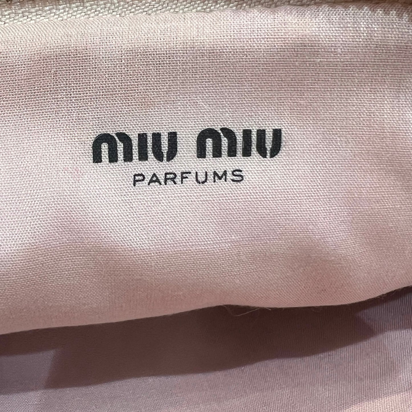 Miu Miu Pink Faux Fur Cosmetic Pouch