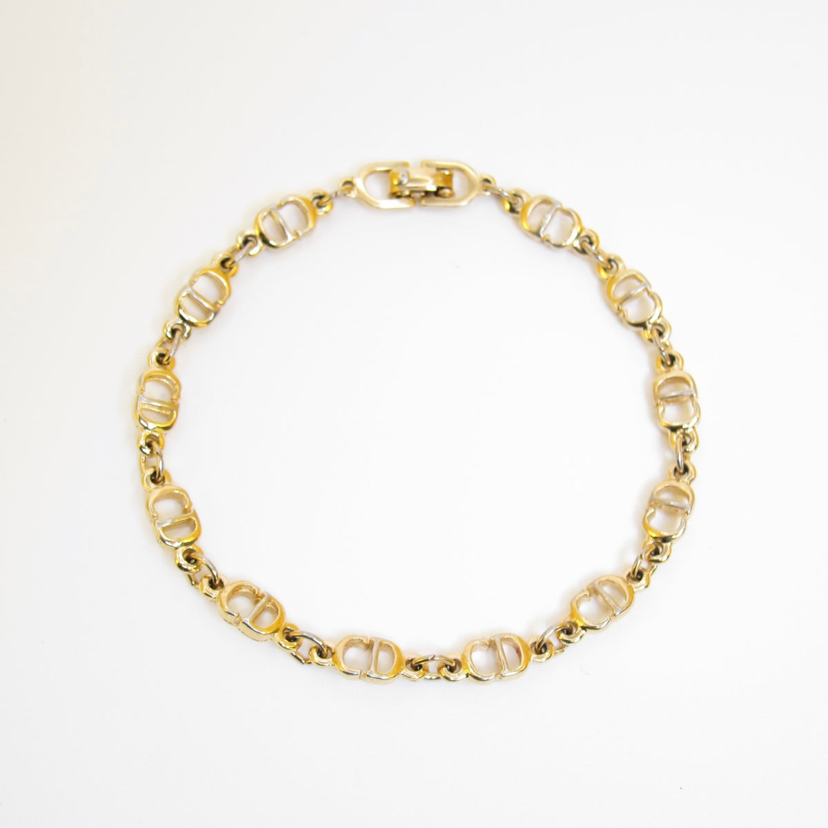 Christian Dior 金色細鏈節手鏈 18.5cm