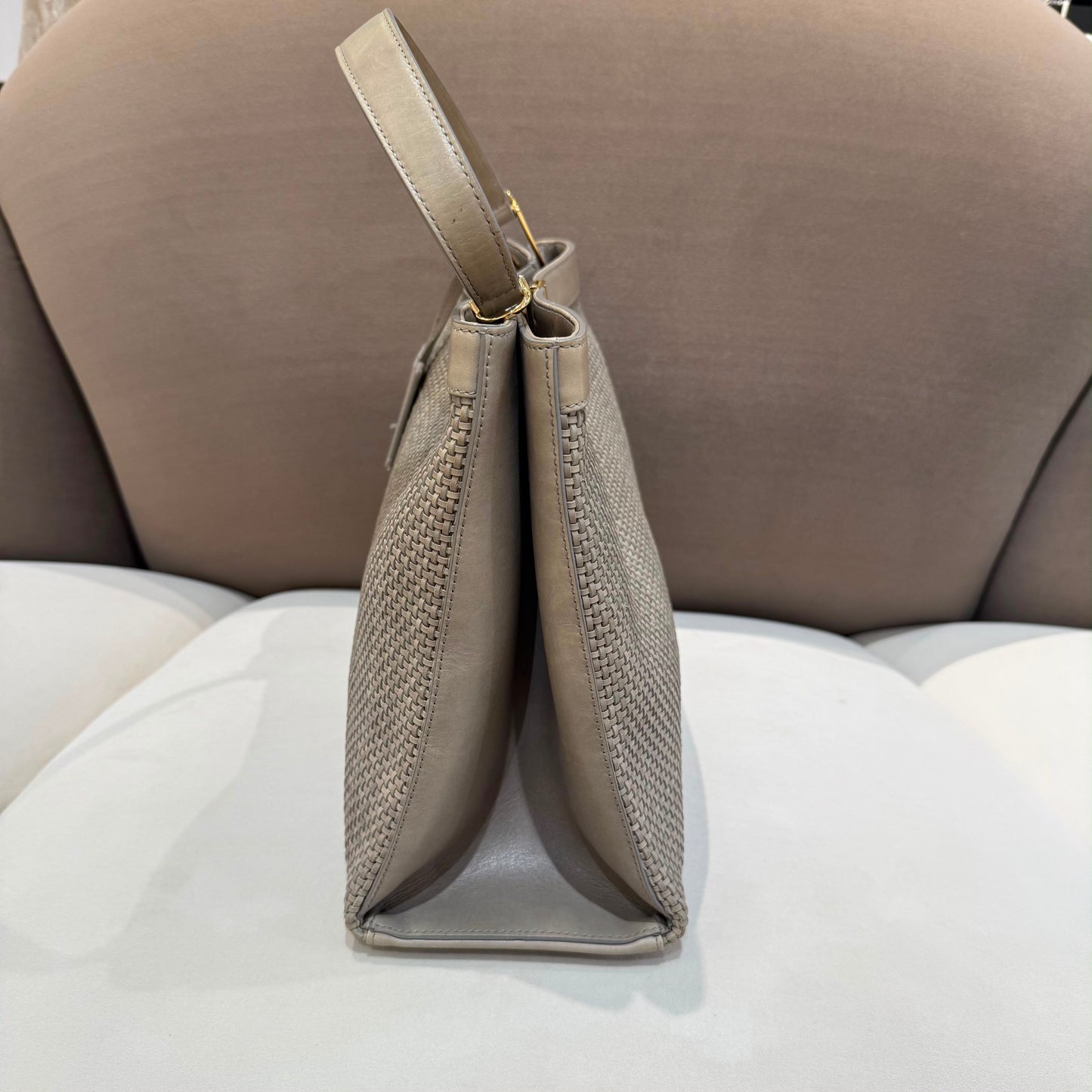 Balenciaga Vintage Greige Textured Leather 2-Way Tote Bag