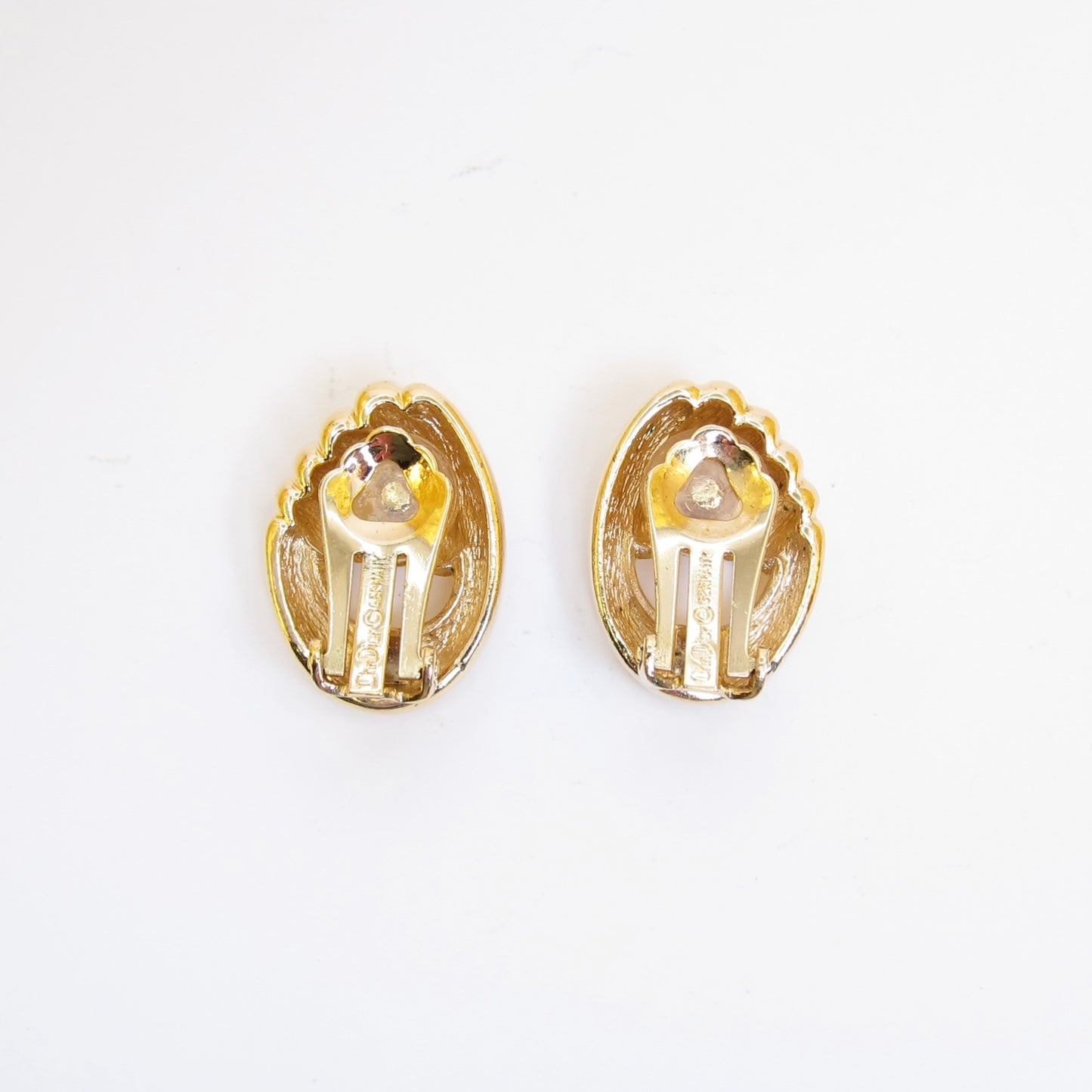 Christian Dior Vintage Stylish Golden Clip-on Earrings