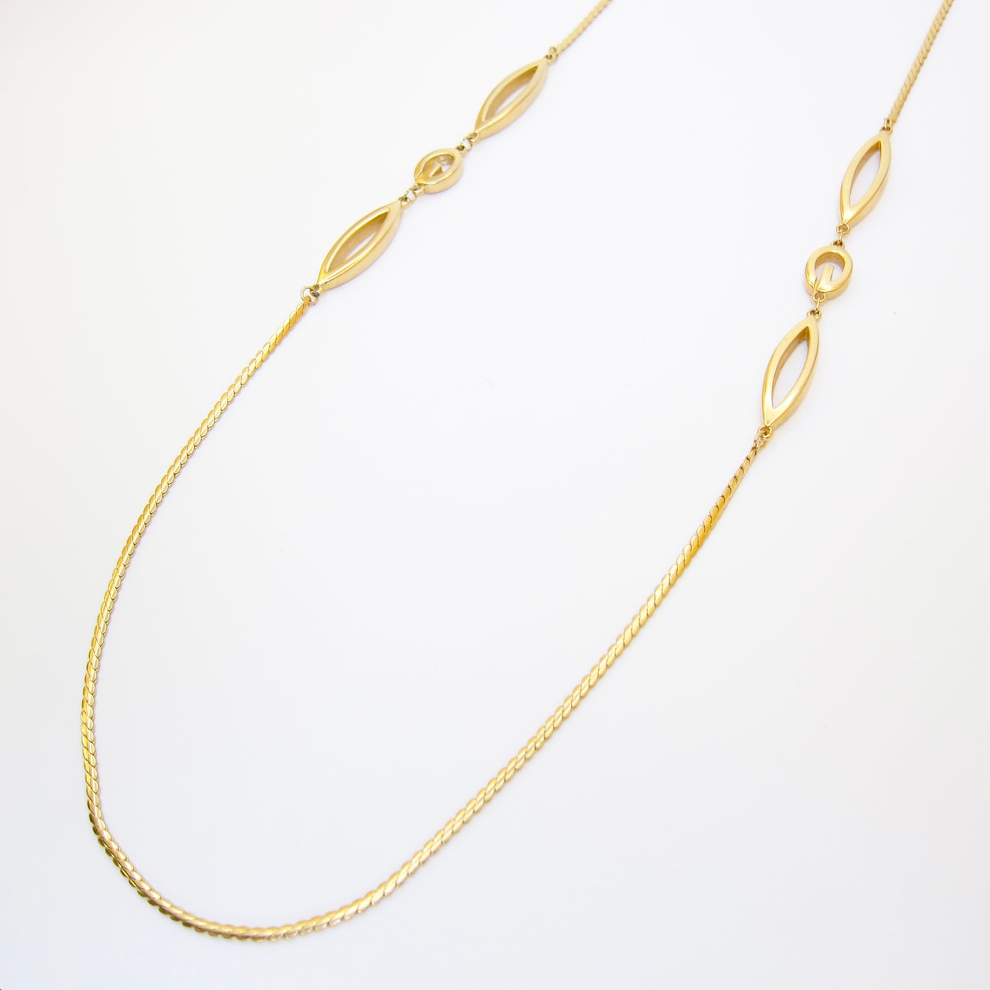 Givenchy Vintage G Logo Golden Long Necklace