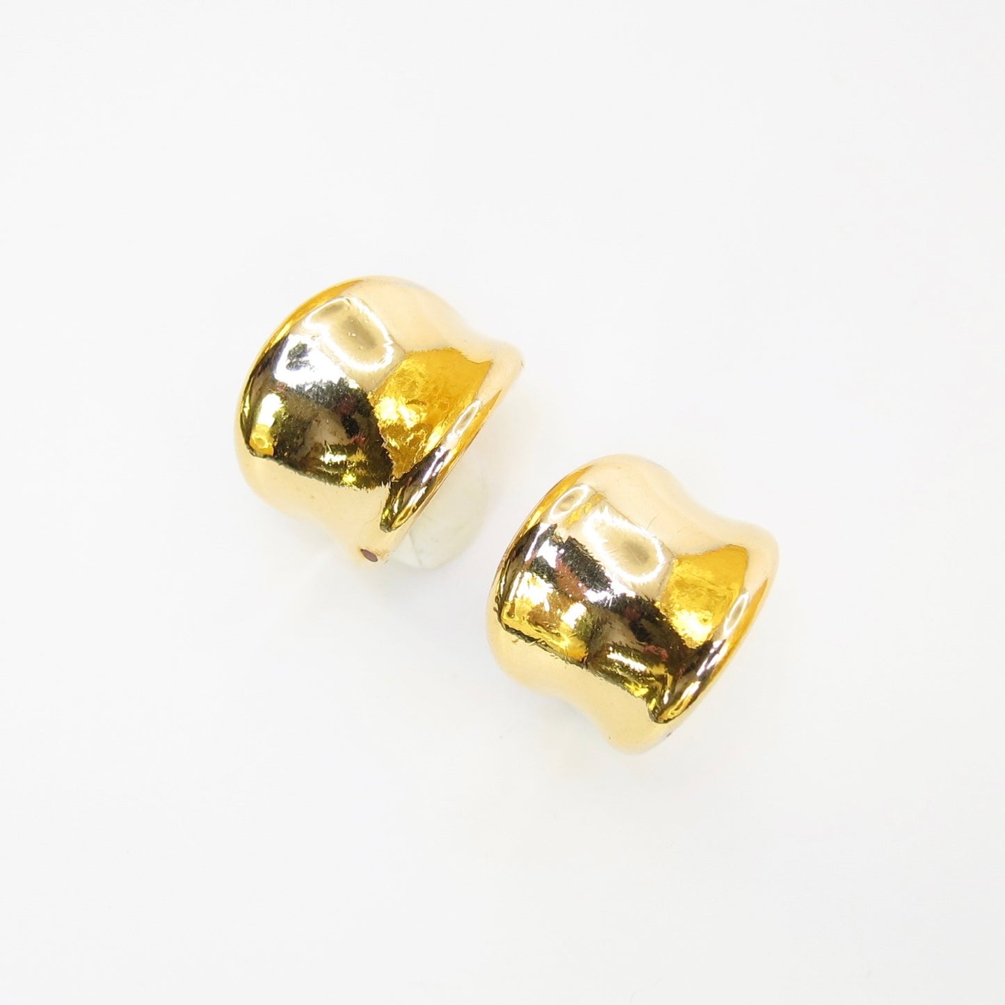 Monet Vintage Fluid Wave Golden Clip-on Earrings