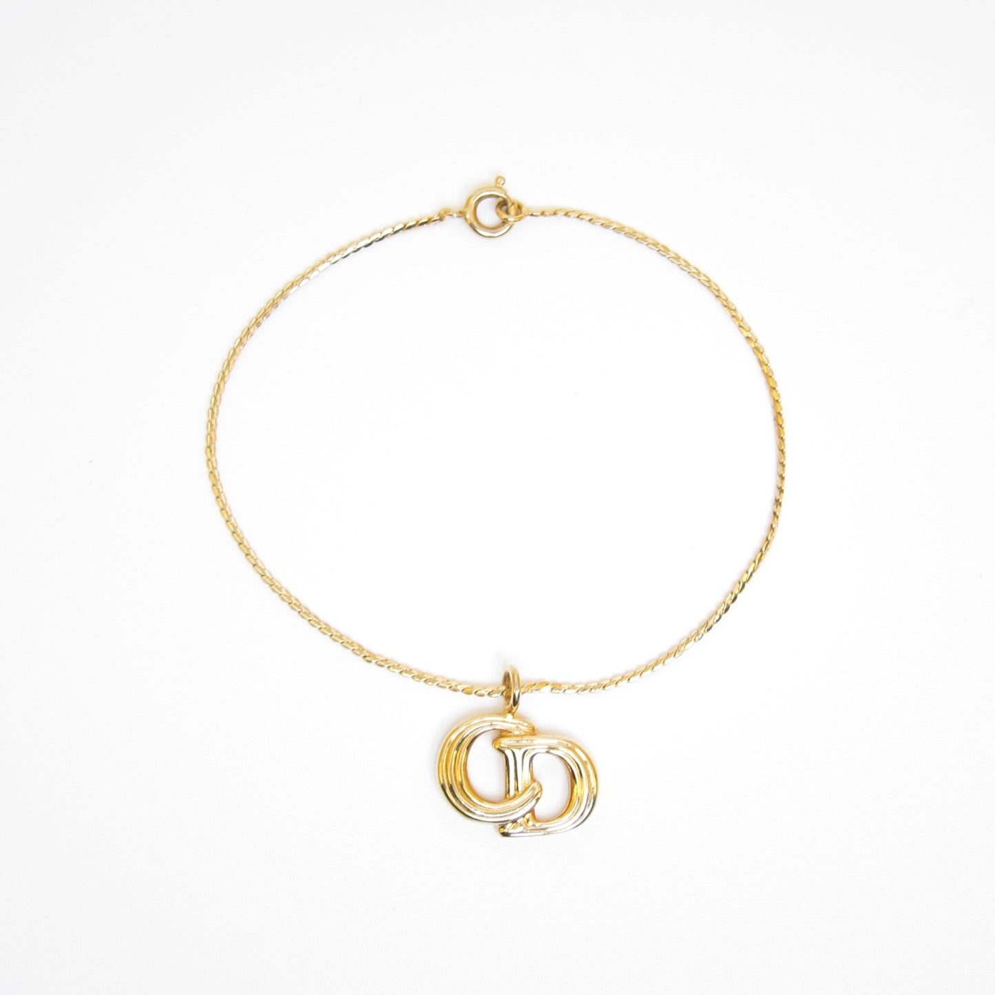 Christian Dior Vintage CD Charm Bracelet