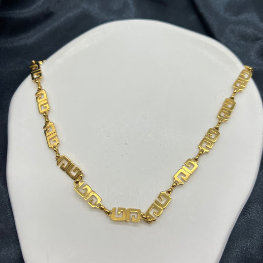 Givenchy Vintage Double G Golden Long Necklace