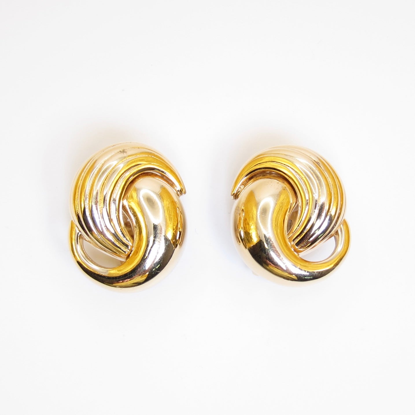 Christian Dior Vintage Stylish Golden Clip-on Earrings