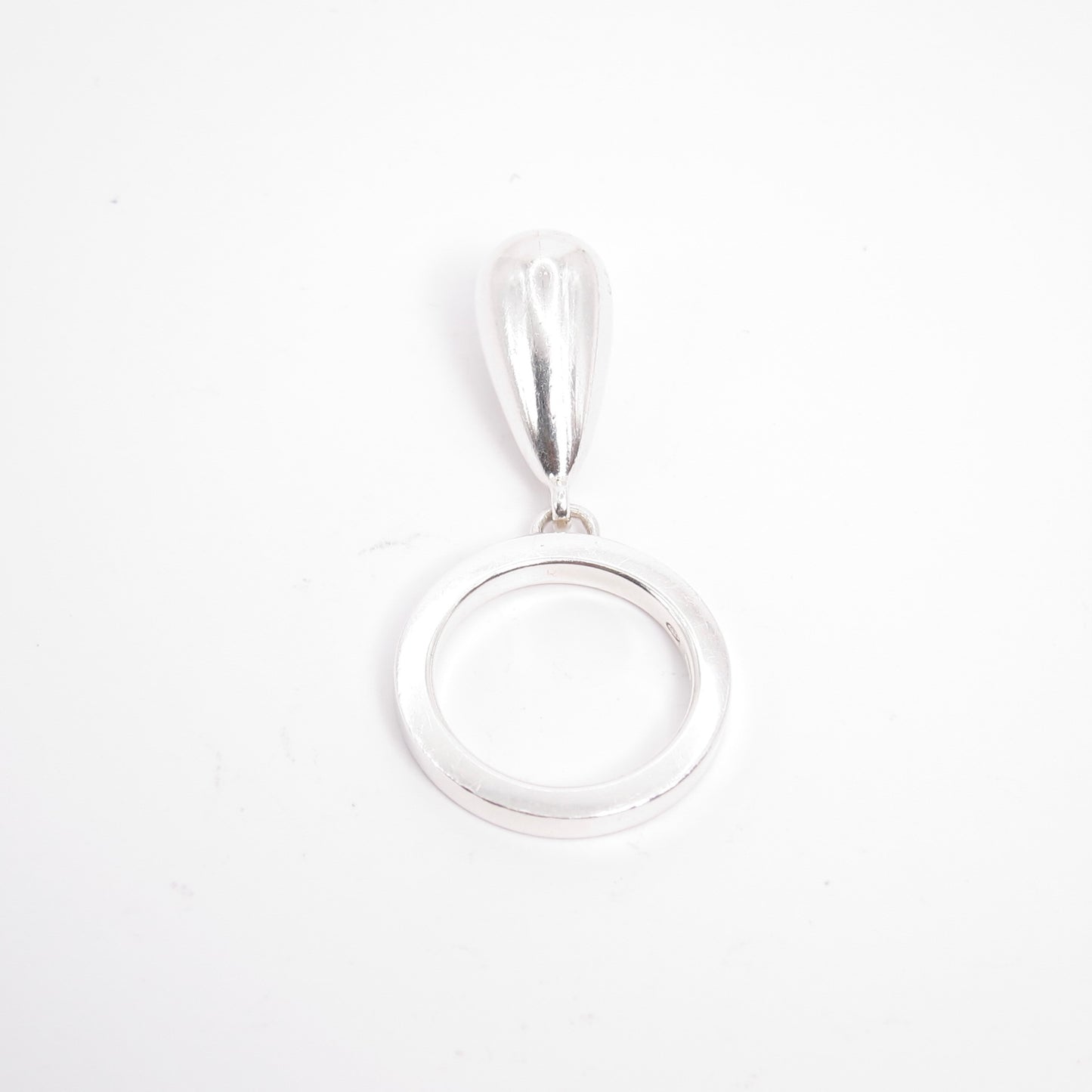 Gucci Vintage Teardrop Charm 925 Silver Ring