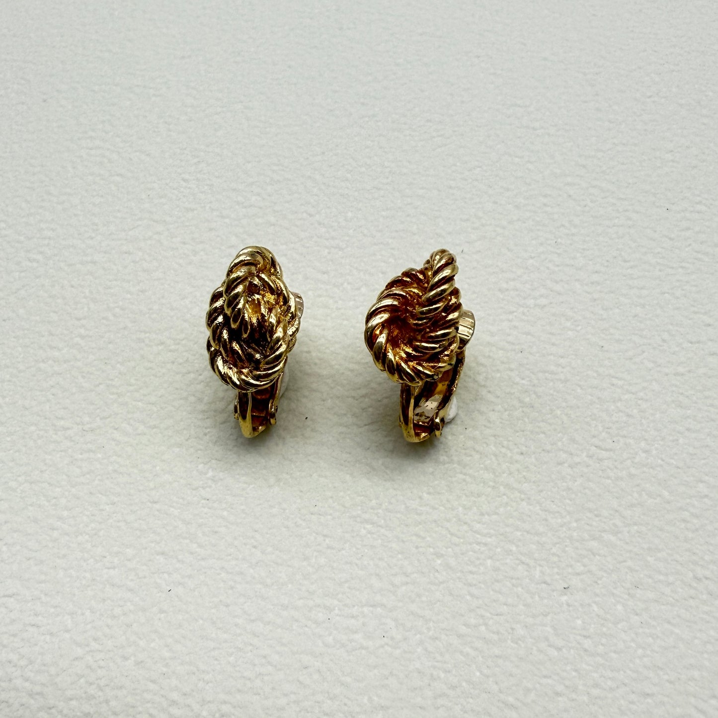 Christian Dior Vintage Twist Golden Clip-on Earrings